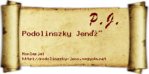 Podolinszky Jenő névjegykártya